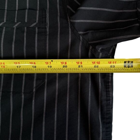 American Rag Cie Black and White Striped Button Down Shirt Size L - Picture 9 of 9